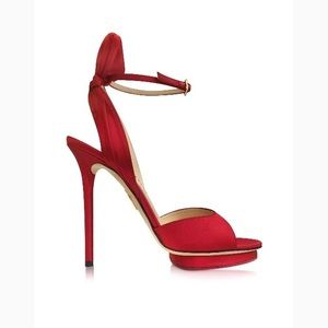 Stunning Charlotte Olympia Red sandal 40 NEW